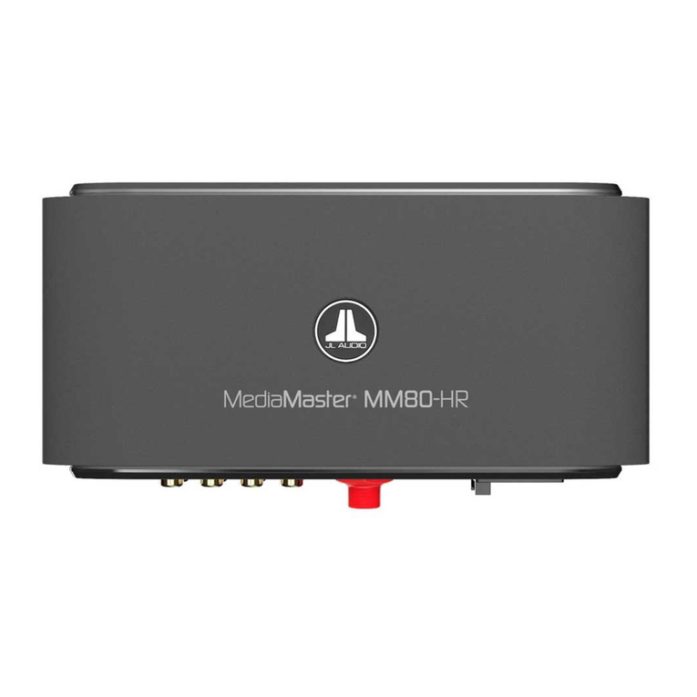 JL Audio MediaMaster MM80-HR User manual