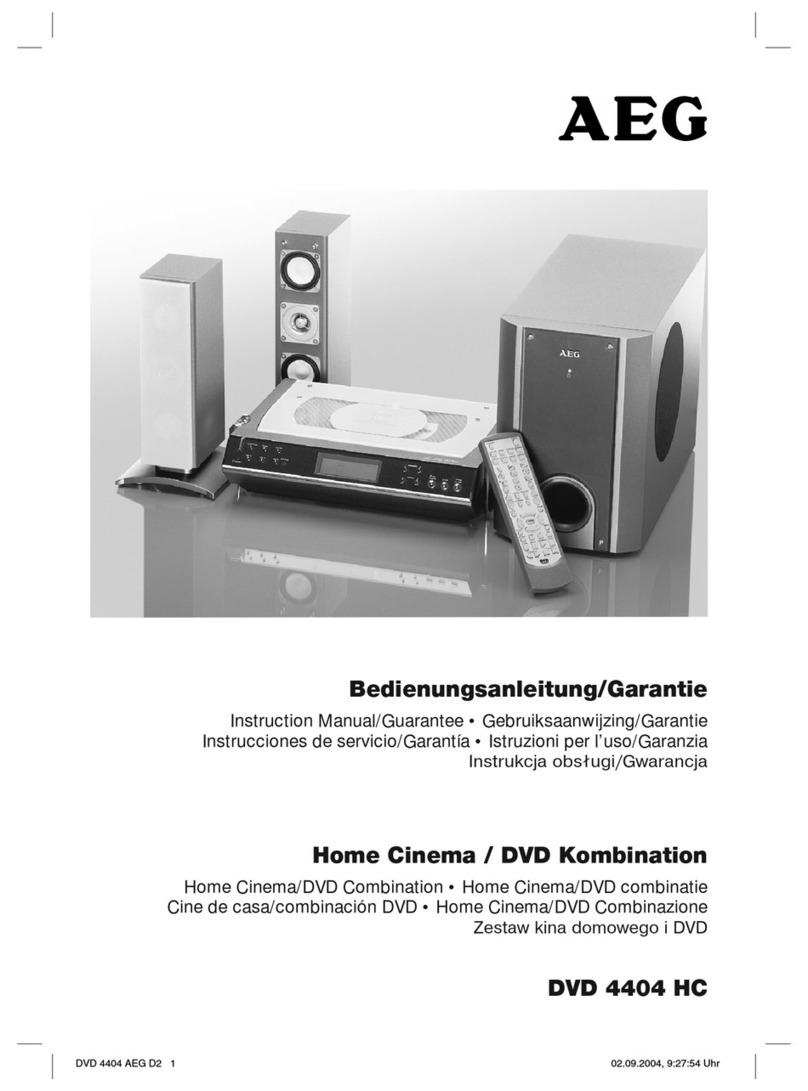AEG DVD 4404 HC Instruction manual & guarantee