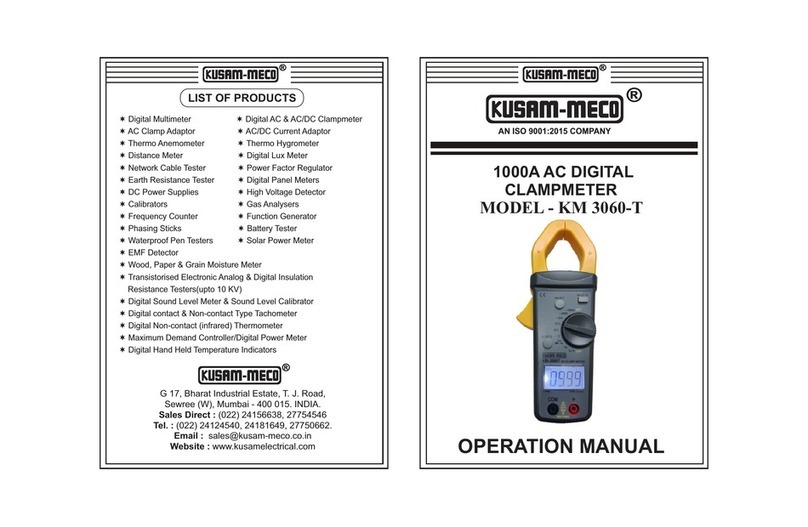 Kusam-meco KM 3060-T Operation manual