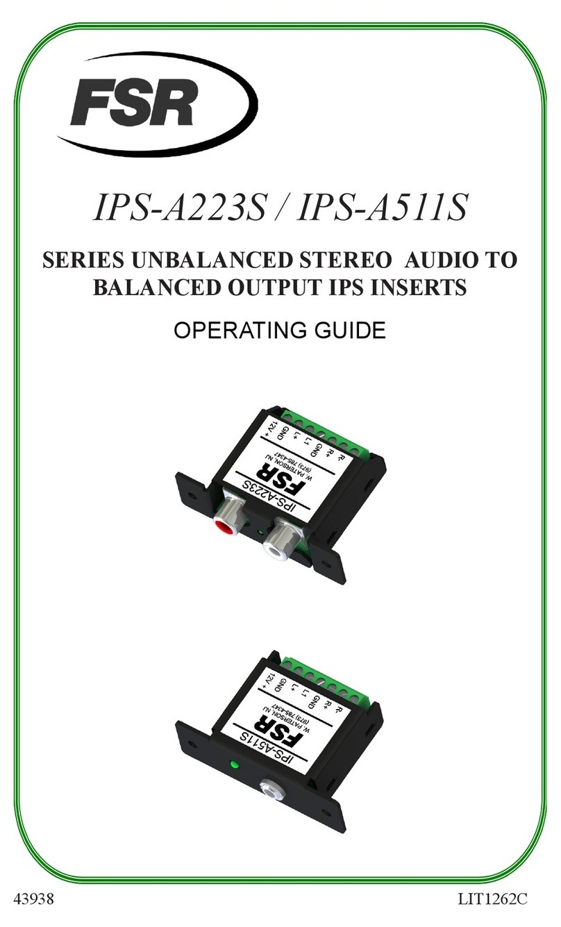 FSR IPS-A223S Series operating guide