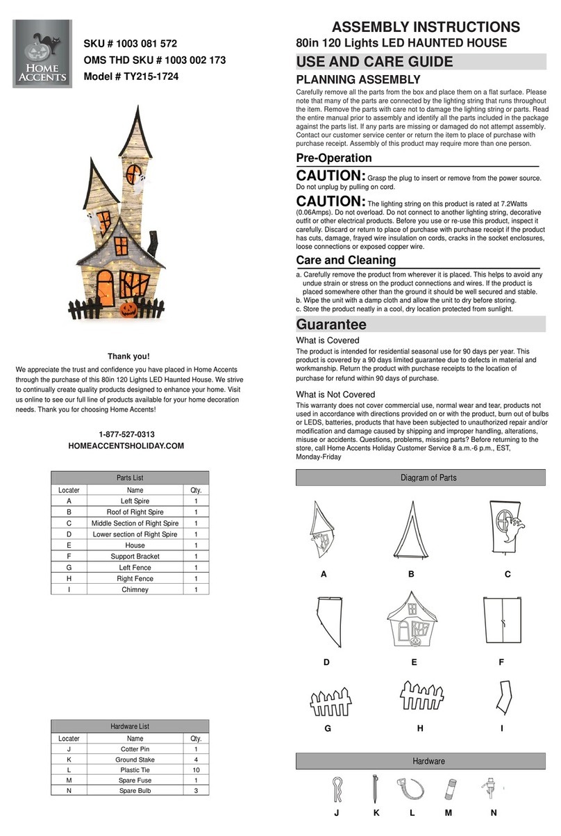 Home Accents TY215-1724 Assembly instructions Home Accents TY215-1724 Assembly instructions
