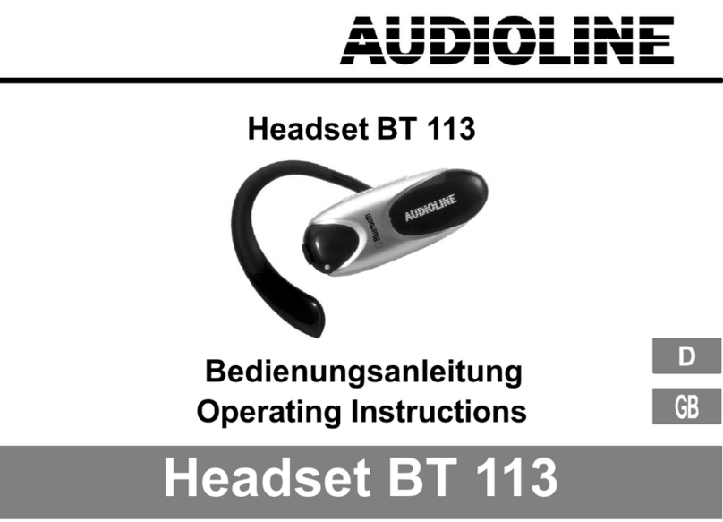 AUDIOLINE Headset BT 113 operating instructions