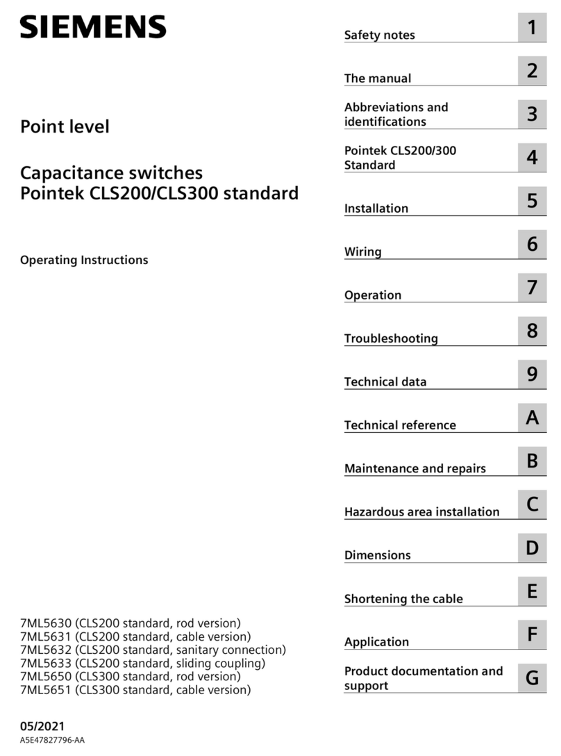 Siemens Pointek CLS200 operating instructions