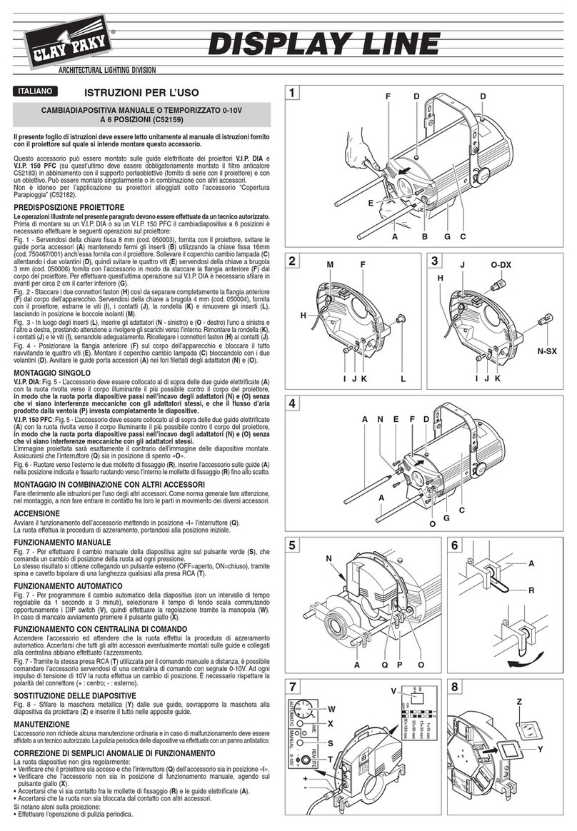 Claypaky C52159 User manual Claypaky C52159 User manual