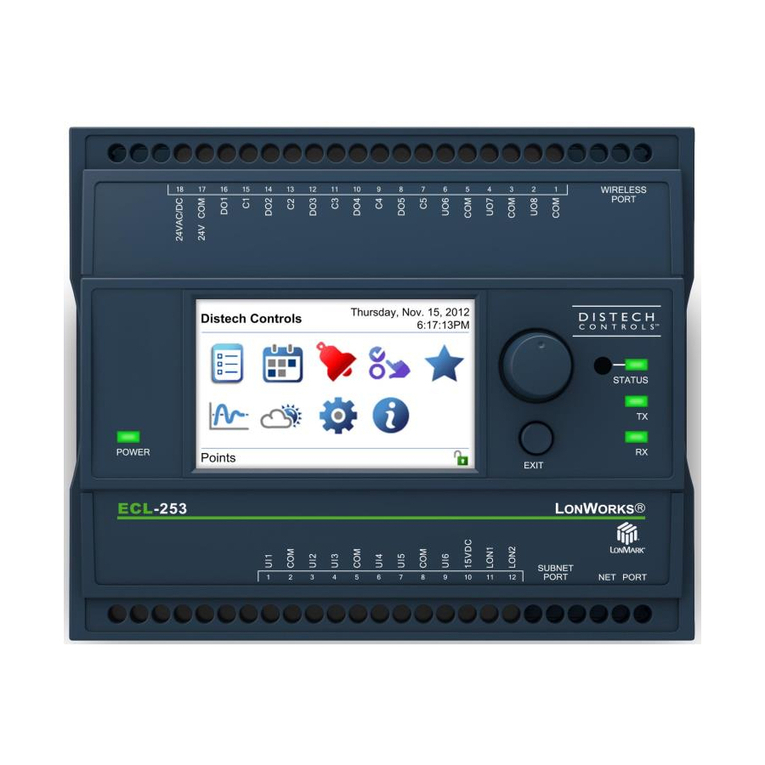 Distech LonWorks ECL-203 Series installation guide