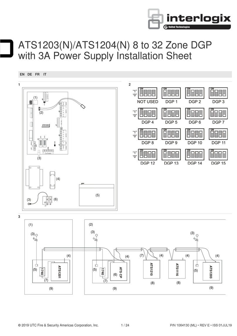 Interlogix ATS1203(N) Installation sheet