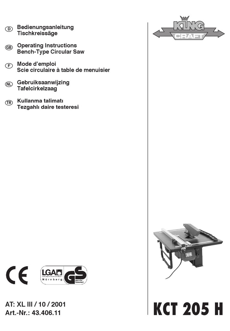 KING CRAFT KCT 205 H operating instructions