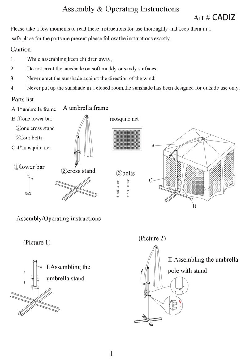 Jysk CADIZ Assembly & operating instructions