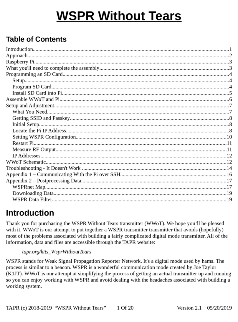 TAPR WSPR Without Tears User manual