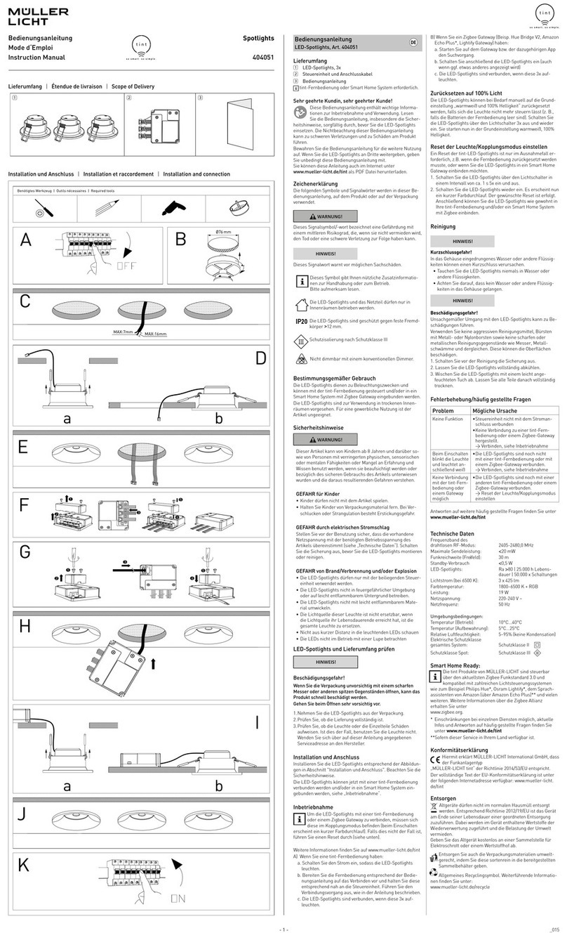 Muller licht 404051 instruction manual