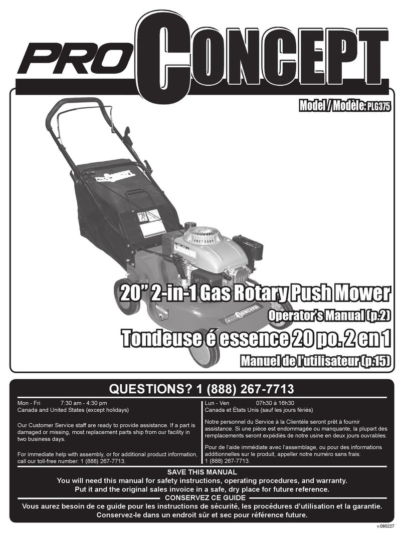 PROCONCEPT PLG375 Operator's manual