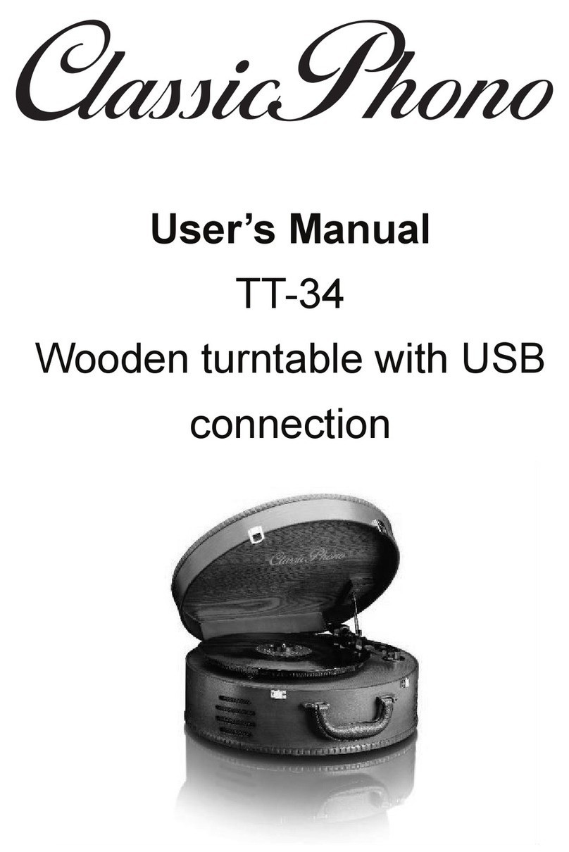 Classic Phono TT-34 user manual