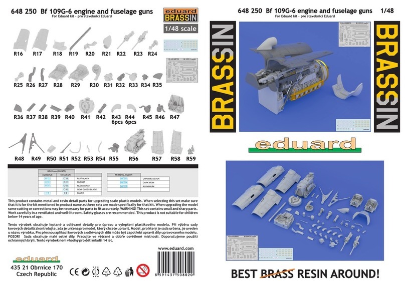 Eduard Brassin Bf 109G-6 engine and fuselage guns User manual