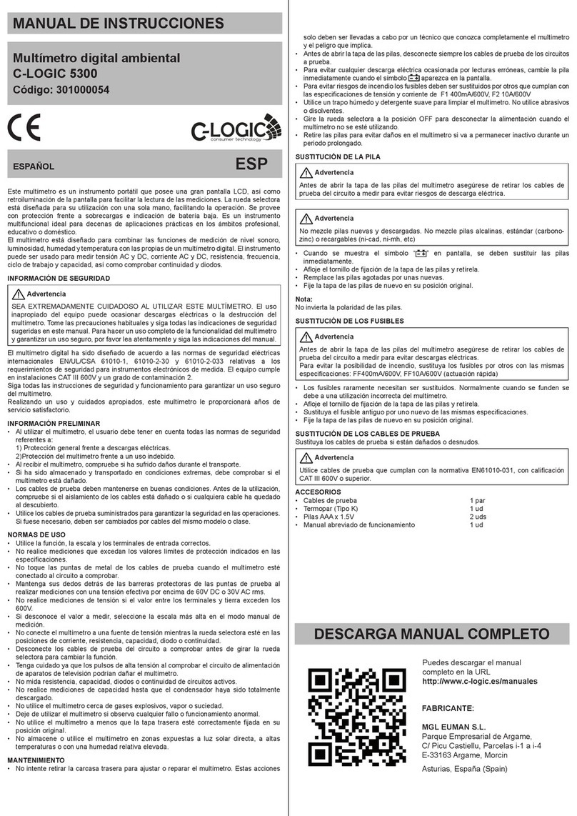 C-LOGIC 5300 instruction manual