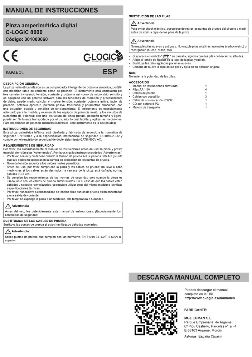 C-LOGIC 8900 User manual