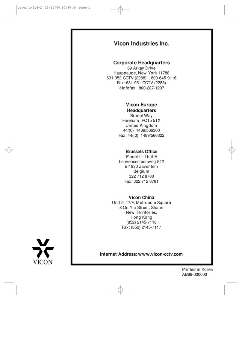 Vicon VM614-2 User manual