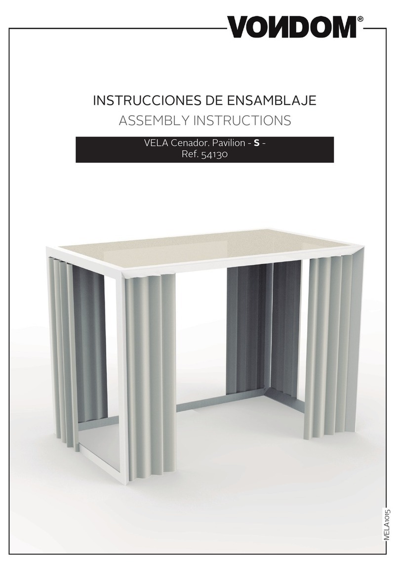VONDOM Vela Cenador S Assembly instructions VONDOM Vela Cenador S Assembly instructions