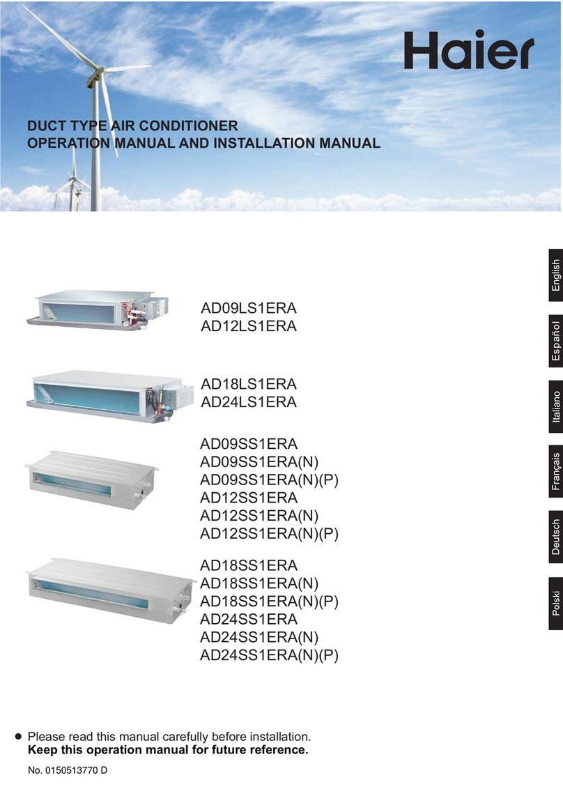 Haier AD09LS1ERA Installation and operating instructions Haier AD09LS1ERA Installation and operating instructions
