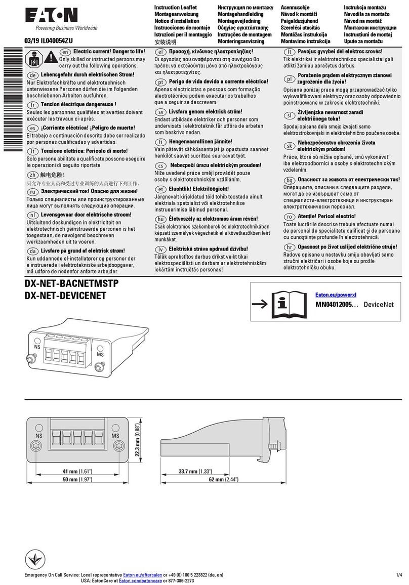 Eaton DX-NET-BACNETMSTP Manual
