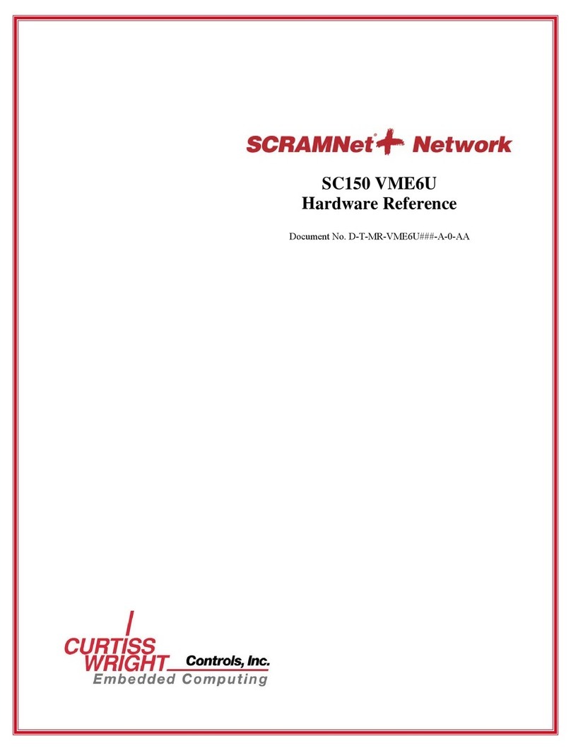 Curtiss-Wright SCRAMNet+ SC150 VME6U Hardware reference