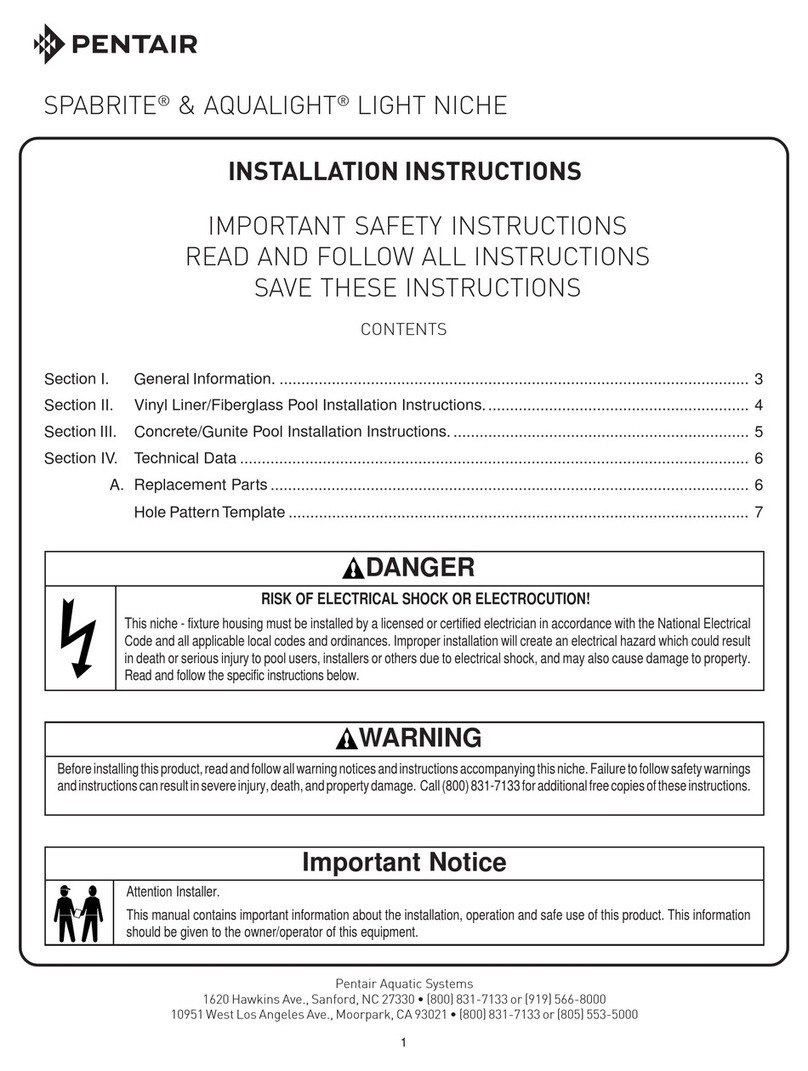 Pentair 78241100 installation instructions