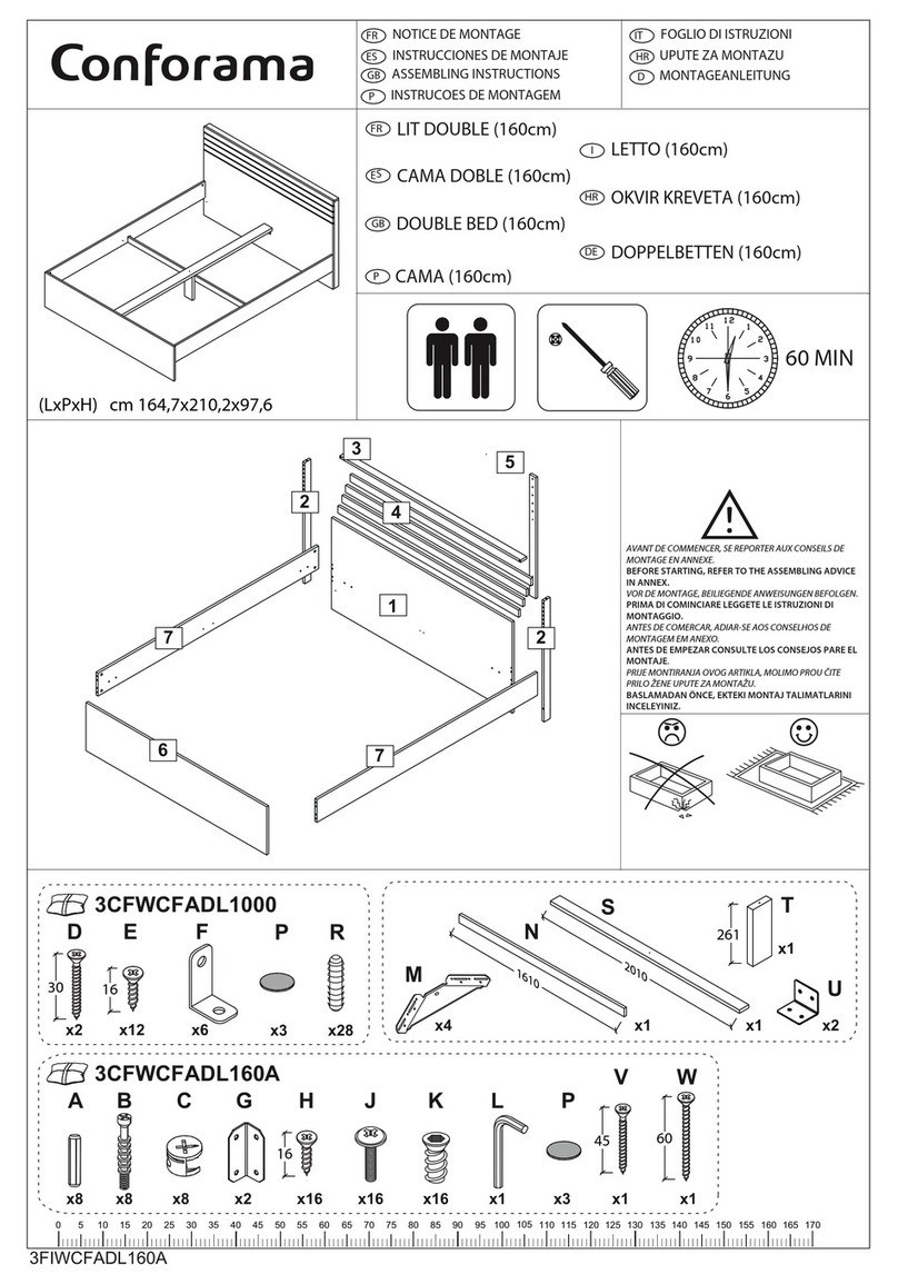 CONFORAMA DOUBLE BED Installation guide