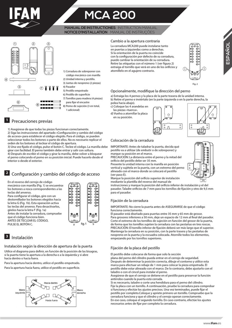 IFAM MCA 200 instruction manual