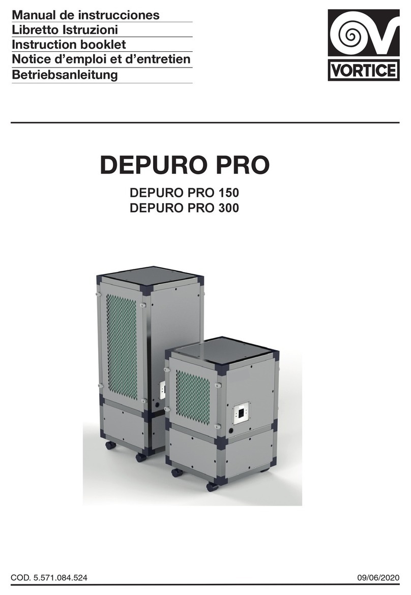 Vortice DEPURO PRO 150 Instruction booklet