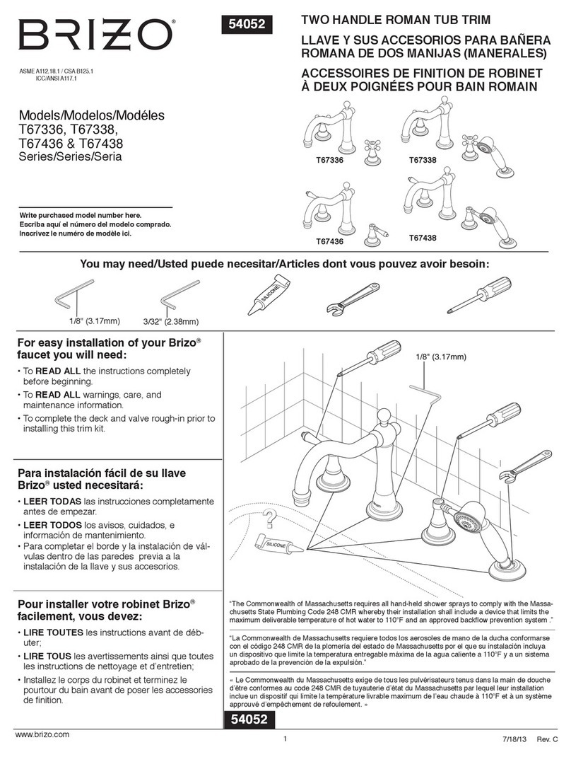 Brizo Tresa T67336 User manual