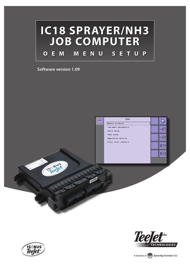 isobus TeeJet IC18 OEM Menu Setup