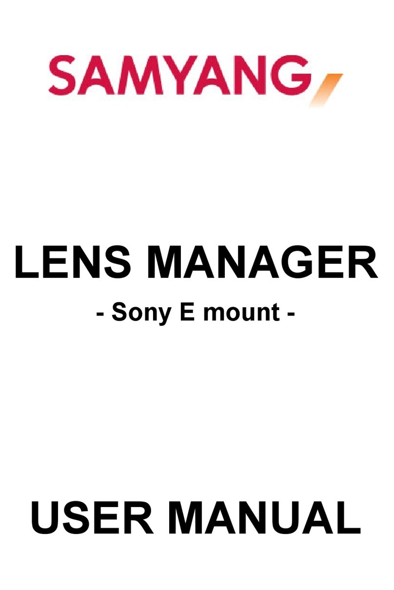 Samyang Sony E mount User manual