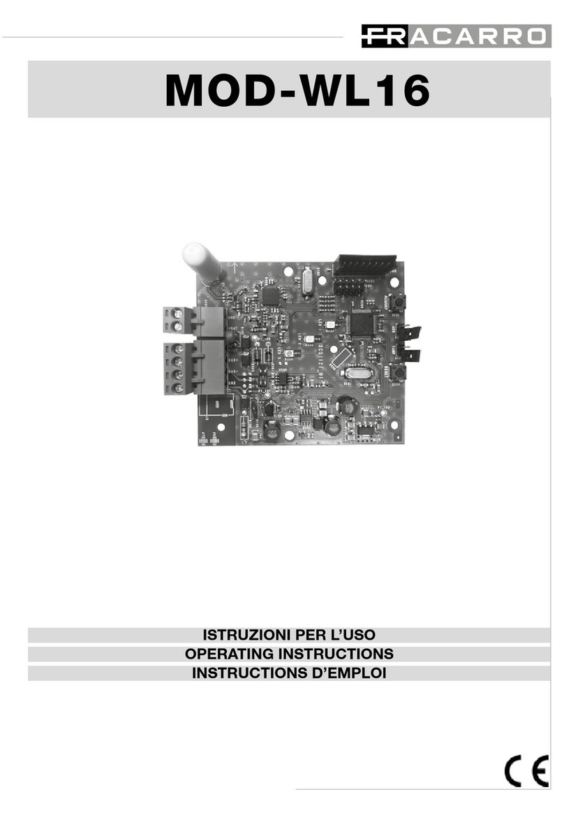 Fracarro MOD-WL16 operating instructions