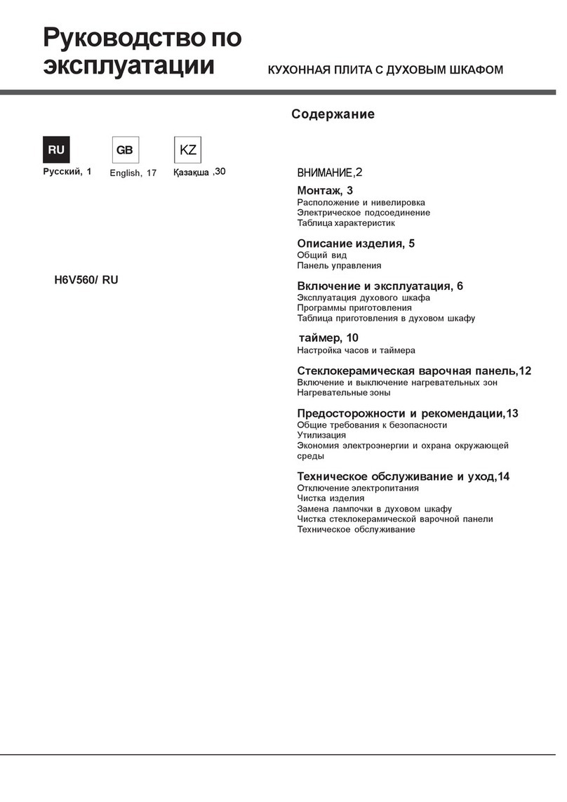 Hotpoint Ariston H6V560/ RU operating instructions
