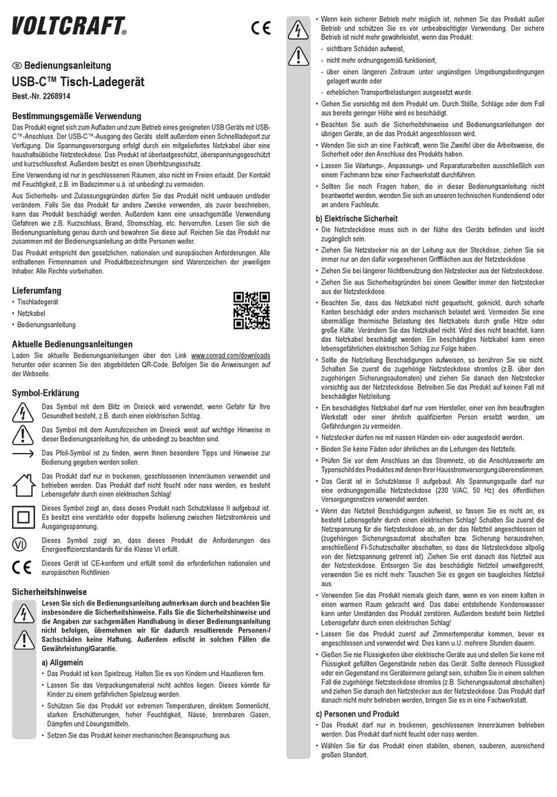 VOLTCRAFT 2268914 operating instructions