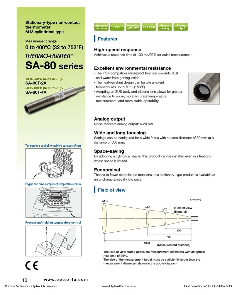 OPTEX FA Thermo-Hunter SA-80 Series quick start guide