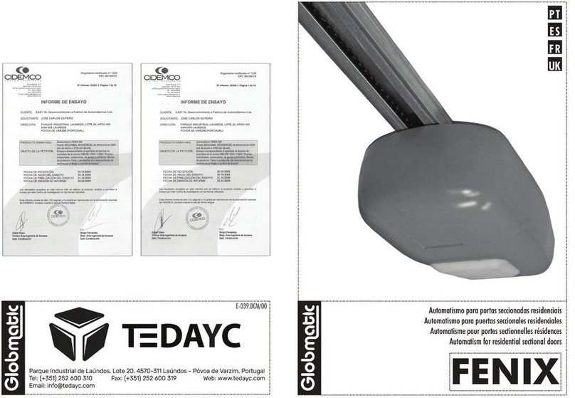 Tedayc FENIX Manual for installer and user