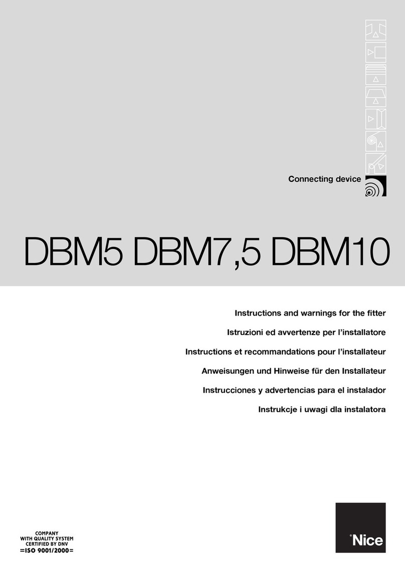 Nice DBM5 Product manual