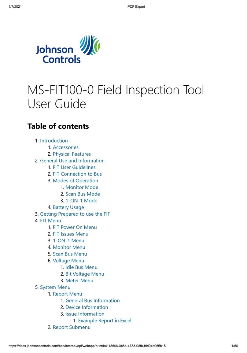 Johnson Controls MS-FIT100-0 user guide