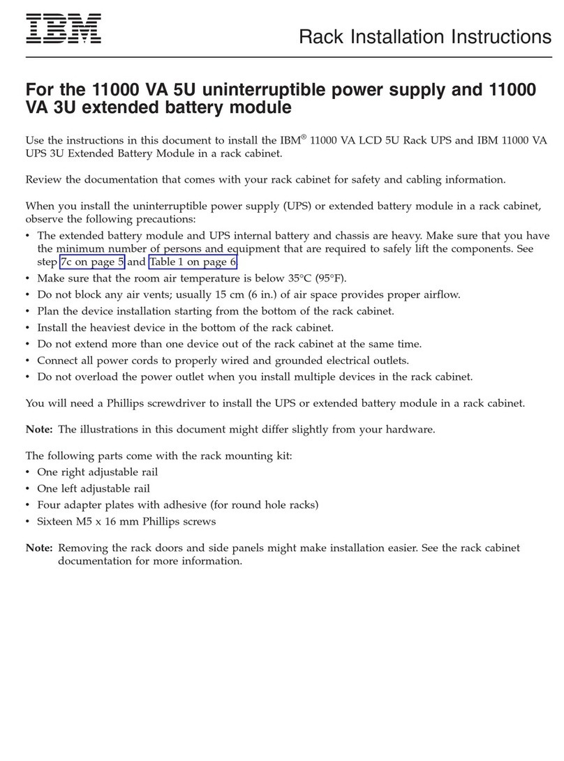 IBM 11000 VA LCD 5U Rack Installation Instructions