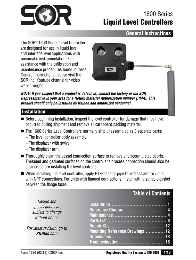 SOR 1600 Series manual