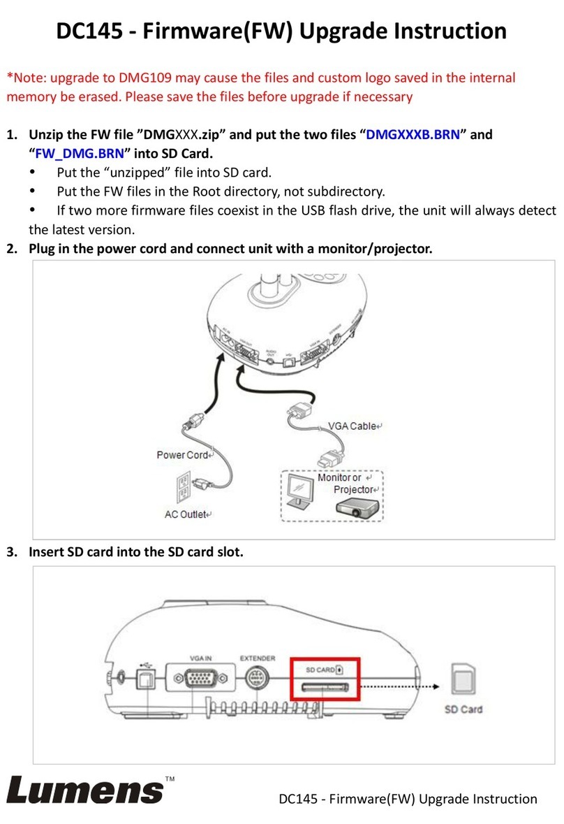Lumens DC145 Upgrade Instruction