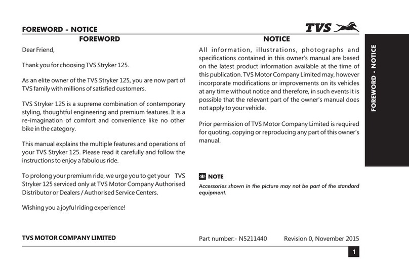 TVS Stryker 125 User manual