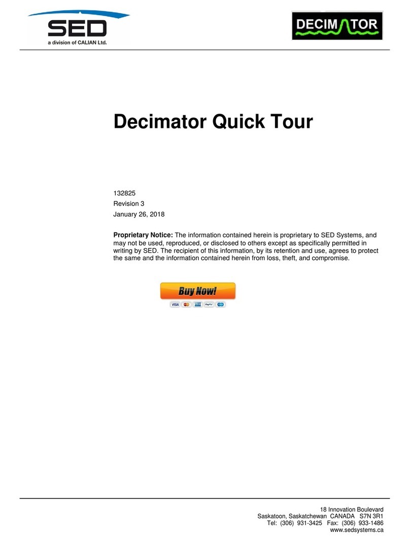 Calian SED Decimator User manual