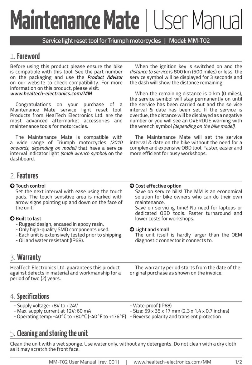 HealTech Electronics MM-T02 User manual