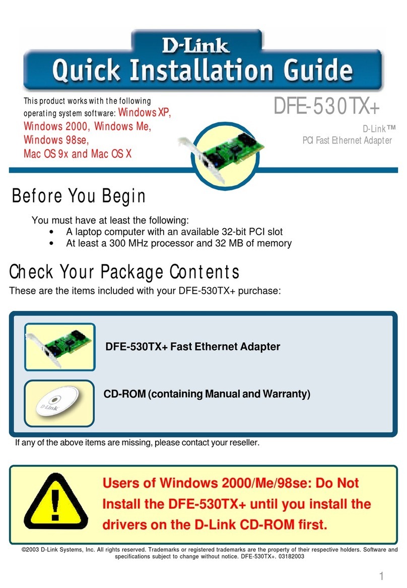 D-Link DFE-530TX+ User manual