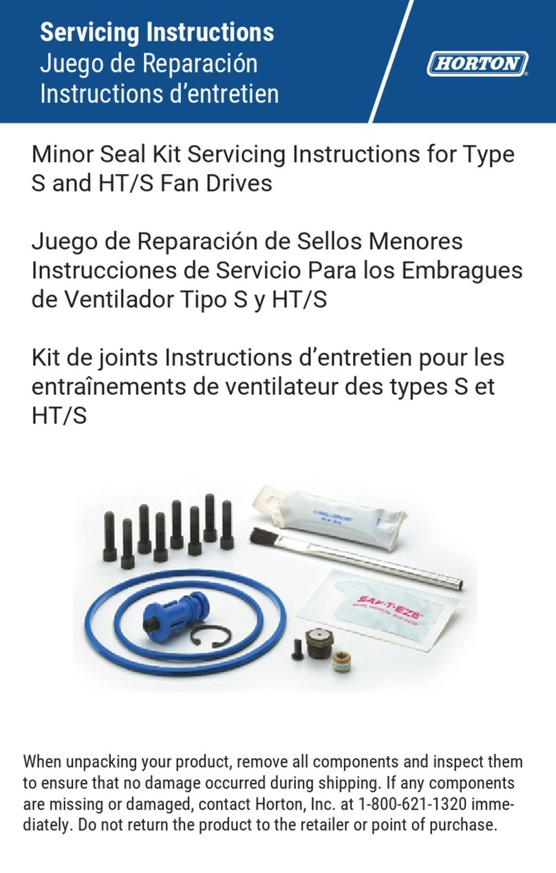 Horton S Servicing instructions
