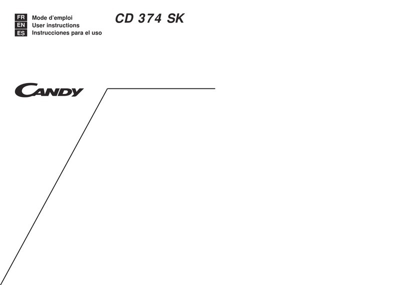 Candy CD 374 SK User manual Candy CD 374 SK User manual