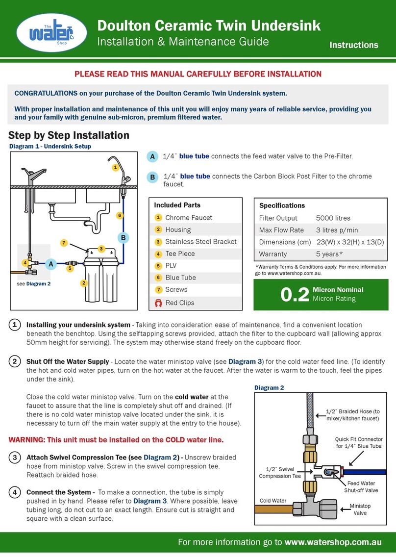 Doulton Ceramic Twin Undersink Installation & maintenance guide