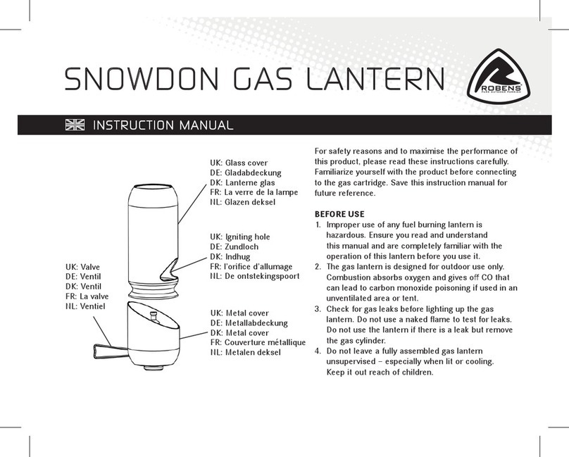 ROBENS Snowdon Gas Lantern User manual