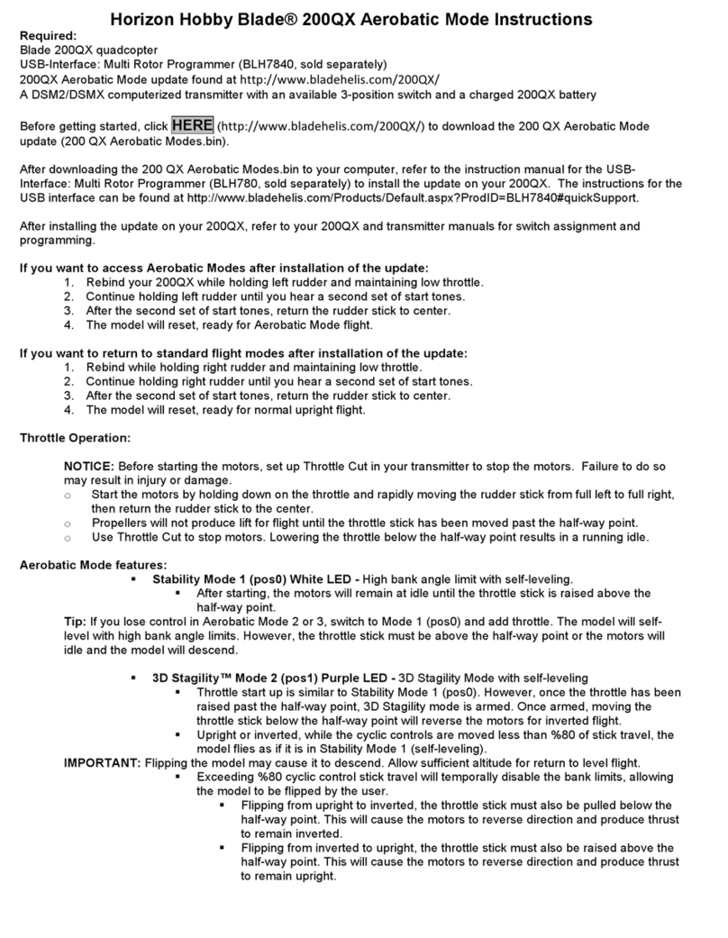 Horizon Hobby Blade 200QX User manual
